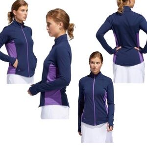 Adidas Golf Ladies Full Zip Jacket - Indigo purple Sz S